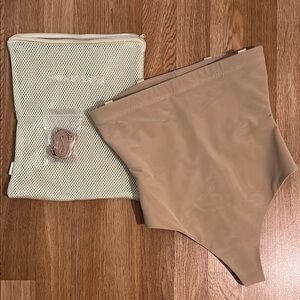 NWOT Honeylove High-Waisted Shapewear Thong in Tan
